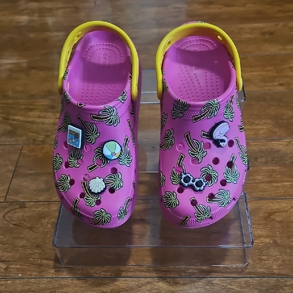 CROCS Kids Pink and Yellow Fun Clogs